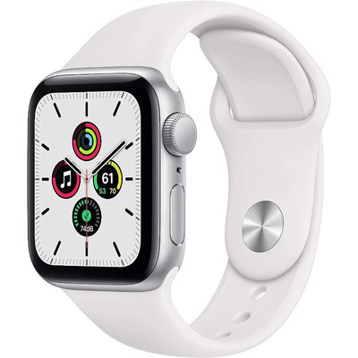 Apple Watch SE GPS Silver Aluminium 44MM White Sport Band
