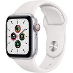 Apple Watch SE GPS + Cellular Silver Aluminium 40MM White Sport Band