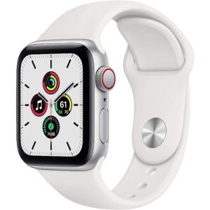 Apple Watch SE GPS + Cellular Silver Aluminium 40MM White Sport Band