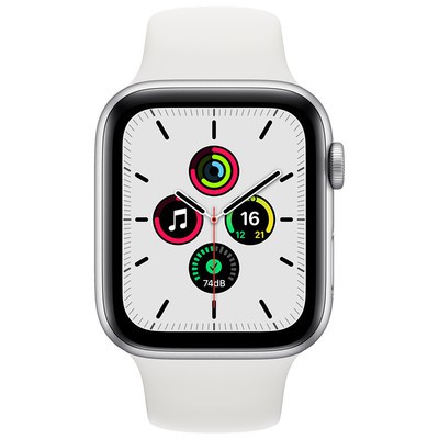 Apple Watch SE GPS + Cellular Silver Aluminium 40MM White Sport Band