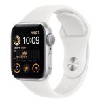 Apple Watch SE (2022) GPS Silver Aluminium 44MM White Sport Band