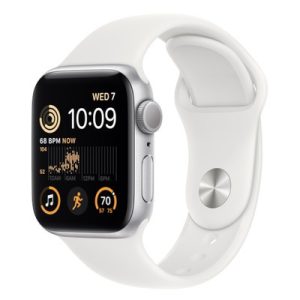 Apple Watch SE (2022) GPS Silver Aluminium 44MM White Sport Band