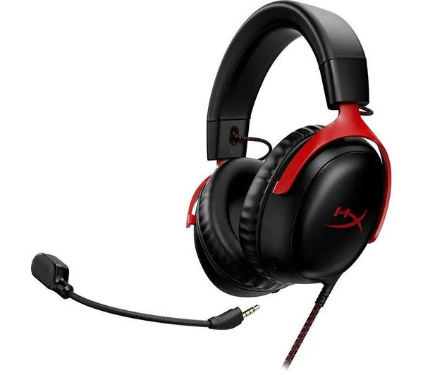 HYPERX Cloud III Gaming Headset (Black & Red) & Steam Wallet Card (£20) Bundle