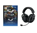 LOGITECH PRO X 2 LIGHTSPEED Wireless 7.1 Gaming Headset (Black) & Steam Wallet Card (£20) Bundle