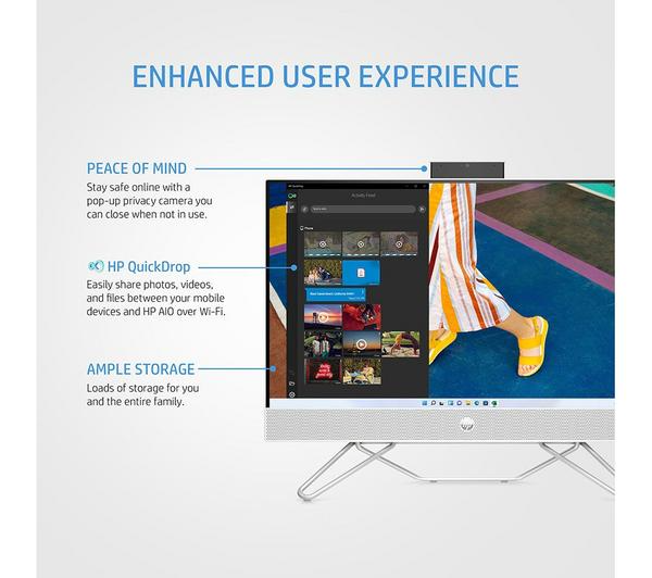 HP 24-cb1003na 23.8" All-in-One PC - Intel® Core™ i5, 256 GB SSD, White