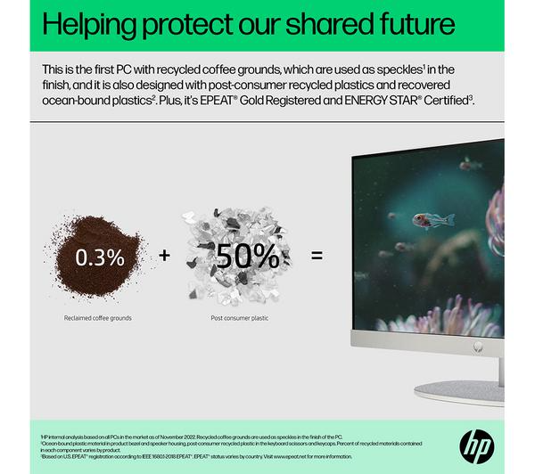 HP 24-cr0021na 23.8" All-in-One PC - Intel® Core™ i5, 512 GB SSD, White