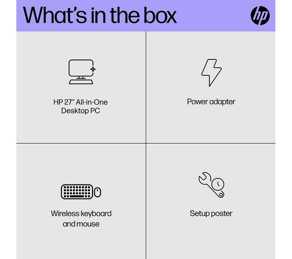 HP 27-cr0019na 27" All-in-One PC - Intel® Core™ i5, 512 GB SSD, White