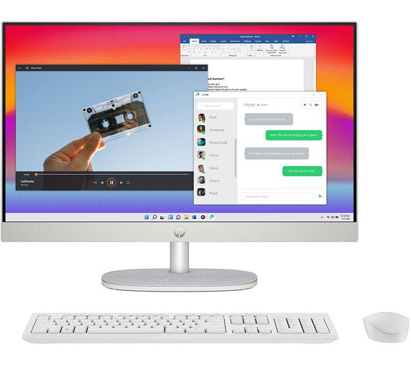 HP 24-cr0023na 23.8" All-in-One PC - AMD Ryzen 5, 256 GB SSD, White