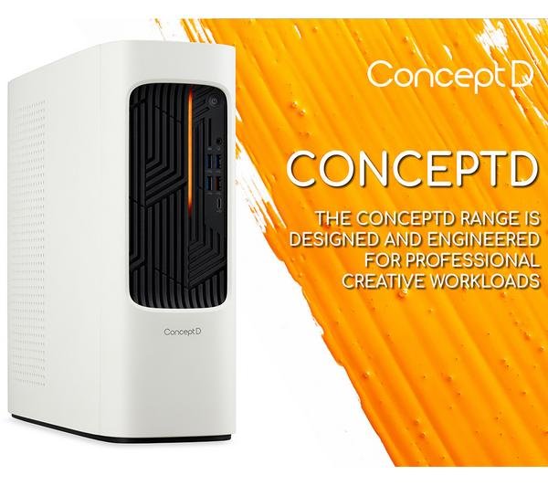 ACER ConceptD 100 Desktop PC - Intel® Core™ i5, 1 TB HDD & 512 GB SSD, White
