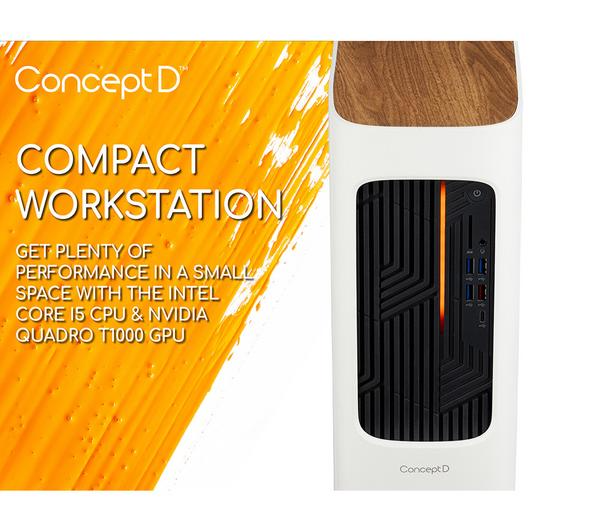 ACER ConceptD 100 Desktop PC - Intel® Core™ i5, 1 TB HDD & 512 GB SSD, White