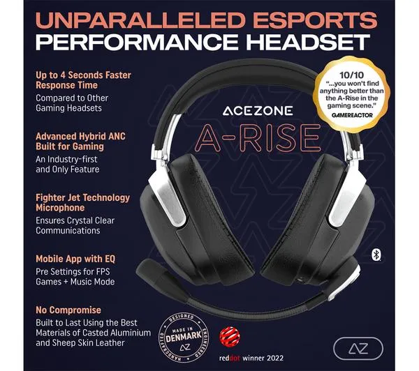 ACEZONE A-Rise Noise-Cancelling Gaming Headset - Black