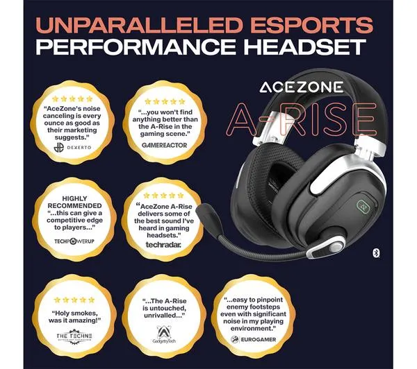 ACEZONE A-Rise Noise-Cancelling Gaming Headset - Black