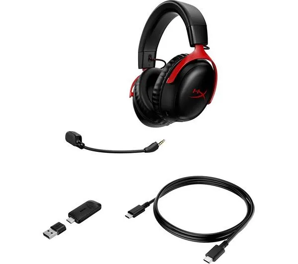 HYPERX Cloud III Wireless Gaming Headset - Black & Red