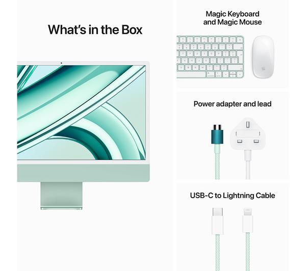 APPLE iMac 4.5K 24" (2023) - M3, 512 GB SSD, Green