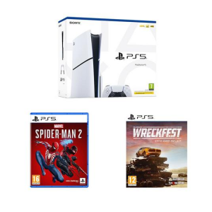 SONY PlayStation 5 (Model Group - Slim), Wreckfest & Marvel's Spider-Man 2 Bundle