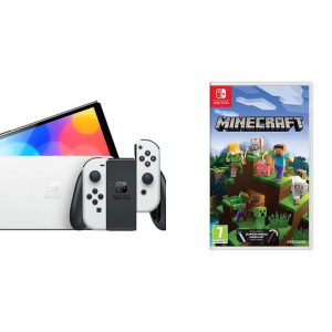 NINTENDO Switch OLED White & Minecraft Bundle