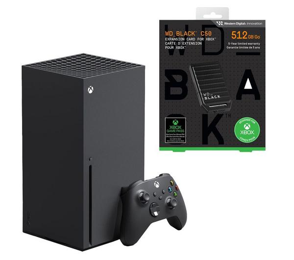MICROSOFT Xbox Series S (1 TB SSD) & WD_BLACK C50 Expansion Card for Xbox Series X/S (512 GB) Bundle