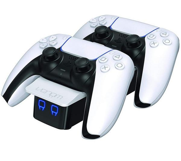 SONY PlayStation 5 Digital Edition Model Group, VS5001 Twin Docking Station (White) & Charge Cable Bundle