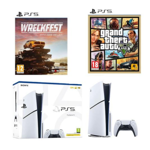 SONY PlayStation 5 Model Group (Slim), Grand Theft Auto V & Wreckfest Bundle