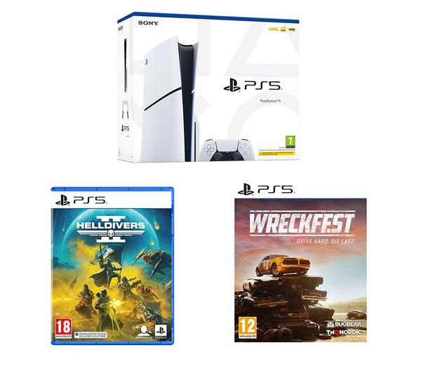 SONY PlayStation 5 Model Group (Slim), Wreckfest & Helldivers 2 Bundle