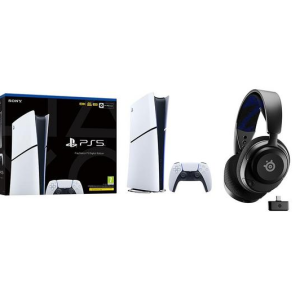 SONY PlayStation 5 Digital Edition (Model Group - Slim) & Arctis Nova 4P Wireless 7.1 Gaming Headset (Black) Bundle