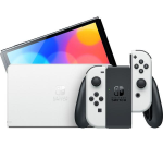 NINTENDO Switch OLED White, Mario Kart 8 Deluxe & Venom Joy-Con Racing Wheels Bundle