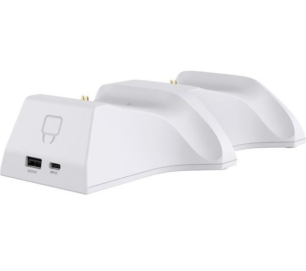 MICROSOFT Xbox Series X, Additional White Controller & VS2871 Xbox Series X/S & Xbox One Twin Docking Station (White) Bundle