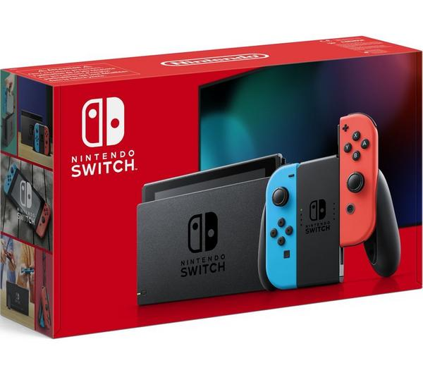 NINTENDO Switch (Neon Red and Blue) & Hogwarts Legacy Bundle