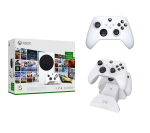 MICROSOFT Xbox Series S, Xbox Game Pass Ultimate (3 months), Wireless Controller (White) & Twin Docking Station Bundle