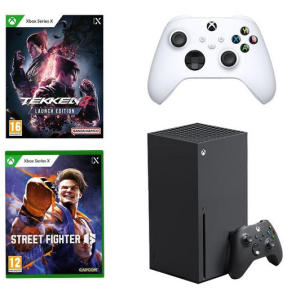MICROSOFT Xbox Series X (1 TB), Tekken 8 Launch Edition, Street Fighter 6 & Controller Bundle