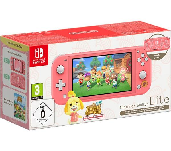 NINTENDO Switch Lite & Paper Mario: The Thousand-Year Door Bundle - Coral