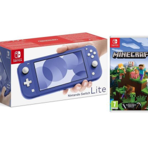 NINTENDO Switch Lite Blue & Minecraft Bundle