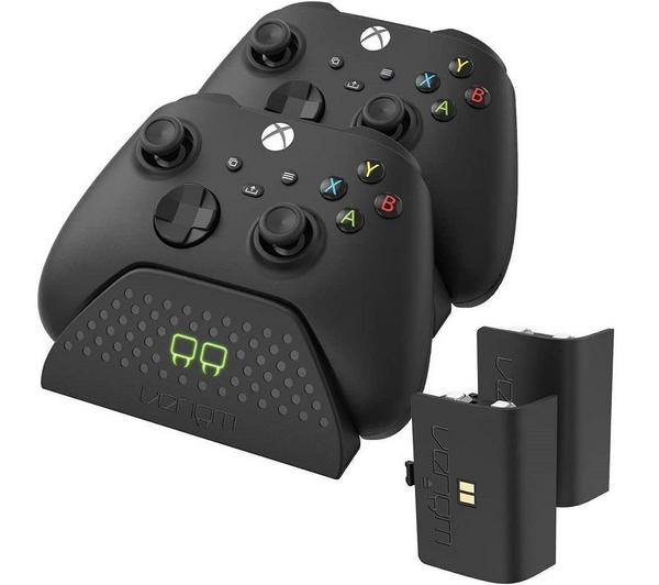 MICROSOFT Xbox Series S (512 GB), Additional Black Controller & VS2881 Xbox Series X/S & Xbox One Twin Docking Station (Black) Bundle