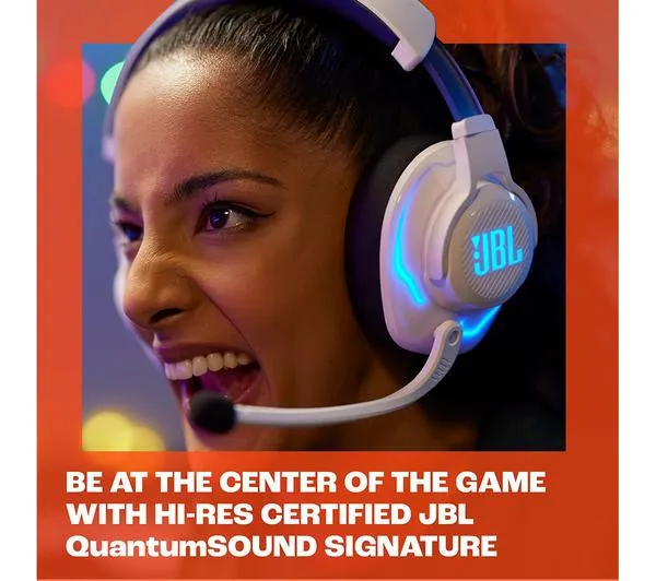JBL Quantum 910P Wireless Gaming Headset - White