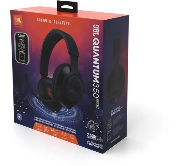 JBL Quantum 350 Wireless Gaming Headset - Black