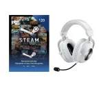 LOGITECH PRO X 2 LIGHTSPEED Wireless 7.1 Gaming Headset (White) & Steam Wallet Card (£20) Bundle