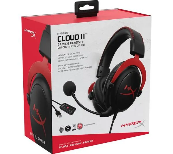HYPERX Cloud II Pro 7.1 Gaming Headset - Black & Red
