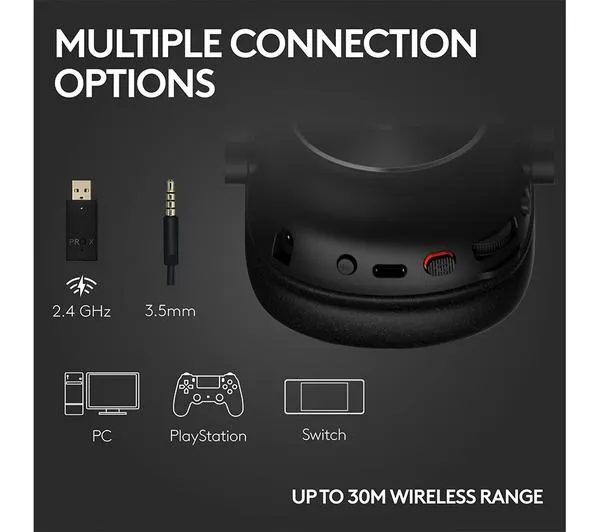LOGITECH PRO X 2 Graphene Driver LIGHTSPEED Wireless 7.1 Gaming Headset - Black