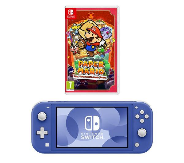 NINTENDO Switch Lite & Paper Mario: The Thousand-Year Door Bundle - Blue