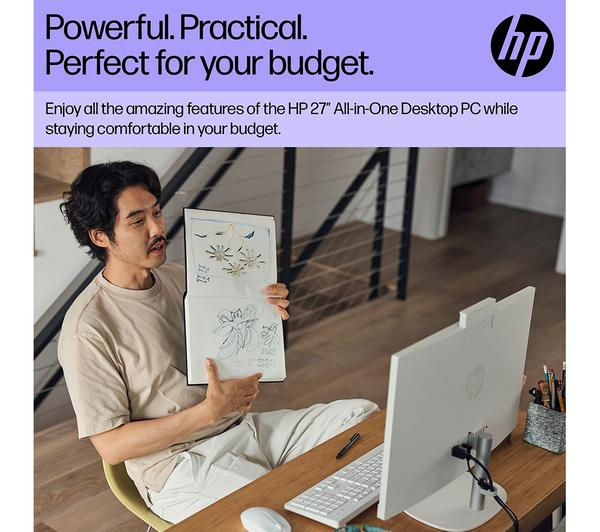 HP 27-cr0024na 27" All-in-One PC - Intel® Core™ i7, 512 GB SSD, White