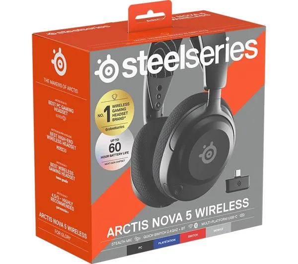 STEELSERIES Arctis Nova 5 Wireless PC Gaming Headset - Black
