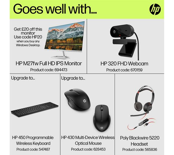 HP Pavilion TP01-3010na Desktop PC - Intel® Core™ i5, 512 GB SSD, White