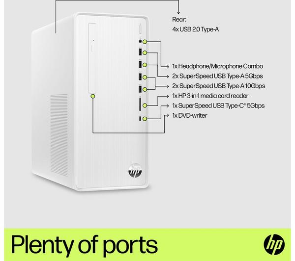 HP Pavilion TP01-3010na Desktop PC - Intel® Core™ i5, 512 GB SSD, White