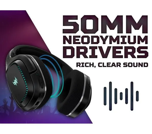 ACER Predator Galea 550 Wireless Gaming Headset - Black