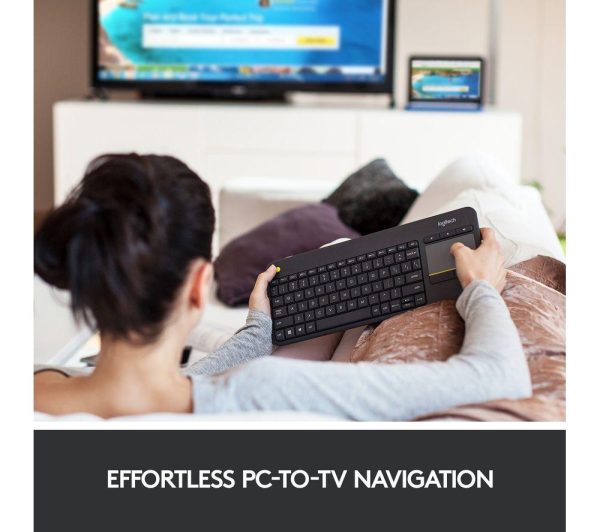 LOGITECH K400 Plus Wireless Keyboard - Dark Grey