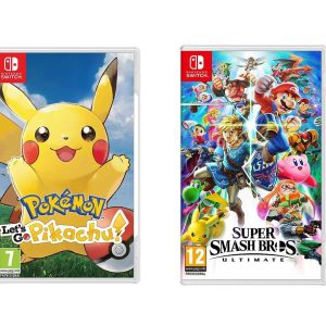 NINTENDO SWITCH Super Smash Bros. Ultimate & Pokémon: Let's Go, Pikachu! Bundle