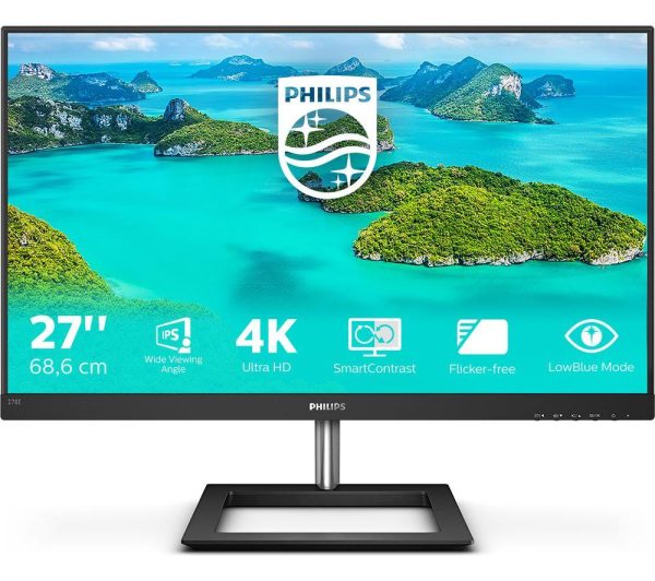 PHILIPS 278E1A 4K Ultra HD 27" IPS Monitor - Black