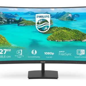 PHILIPS 271E1SCA Full HD 27" Curved VA Monitor - Black