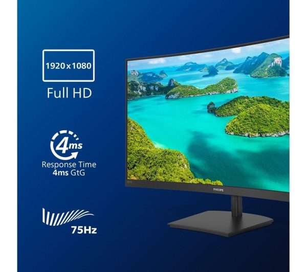 PHILIPS 271E1SCA Full HD 27" Curved VA Monitor - Black