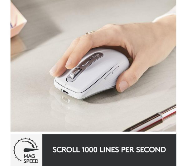 LOGITECH MX Anywhere 3 for Mac Wireless Darkfield Mouse - Pale Grey
